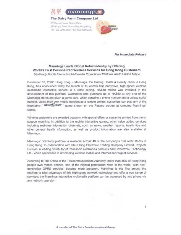 Mannings Press Release P1